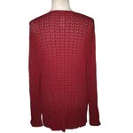 Jones New York RED BUTTON UP MODERN BOLD CARDIGAN SIZE XL Photo 1