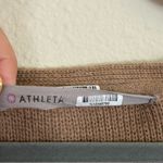 Athleta Hanover Wool Blend Sweater Womens Size M Oversized V-Neck Camel Tan Photo 3