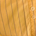American Eagle  Long Sleeve Yellow Stripe Button Down Shirt Size M Photo 4