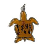 Souvenir Turtle Keychain St Thomas US Virgin Islands Acrylic Vintage Y2K u Orange Photo 1
