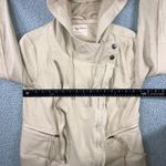 Free People Carmen Moto Jacket Women Small Beige Asymmetrical Zip Photo 4