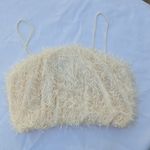 Sunday in Brooklyn  By Anthropologie Cream Fuzzy Crop Top Photo 0