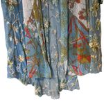 Multiples  Kimono Top Open Mesh Embroidery SZ LG  Sheer Patchwork Boho Fairy Chic Photo 2