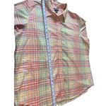 Land’s End Button Up Long Sleeve Spring Colors Orange Yellow Plaid Shirt 2x Photo 7