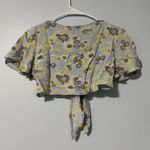 Rewind Boho Floral Tie-Front Crop Top Cardigan Photo 1