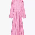 ZARA  maxi midi dress kimono Long Sleeve flowy bottom bohemian pink summer  Photo 6