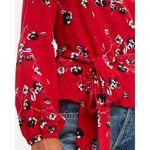 Intermix  Red Silk Blouse Photo 4