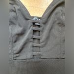 Haute Monde Ladder Cut Out Spaghetti Strap Bodysuit in Black - Size Small Photo 9