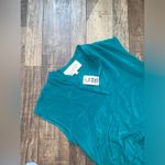 Rory Beca  XS $238 teal emerald silk drawstring dress NWT Photo 3