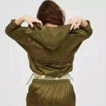 Aerie New Offline Shine Windbreaker - Green Photo 2