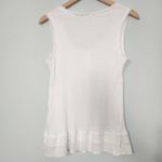Soft Surroundings  Button Front Cotton Tank Top White Y2K Feminine, S Photo 4