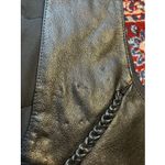 Women's Black MOB Genuine Leather Motorcycle Riding Vest W/Side Lace Size L Size L Photo 7