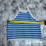 Juniors' Freshman Crochet High Neck Sweater and Skirt Set medium NWT Blue White Photo 7