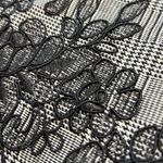 Anne Klein  Black & White Plaid Pencil Skirt with Floral Lace Appliqués Sz 10 Photo 2