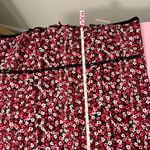 Floral Slip Dress with Black Trim Red Photo 6