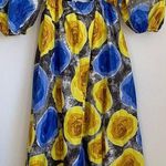Mangishi Doll Zahara Maxi Dress in Yellow Swirl Blue Size 10 Photo 4