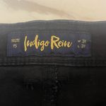 Indigo Rein Black High Rise Slim Jeans 15W31 L31 Raw Hem Stretch Tapered Women's Photo 3