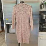 💕MARINA💕 Scalloped Sequined Lace Sheath Dress ~ Blush Medium M NWT Photo 7