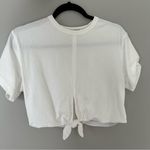 Lime women’s white cropped top size small Photo 0