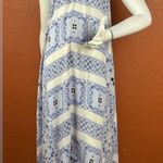 Pink Stitch  Womens Maxi Dress Size 6 Blue Multi Print Spaghetti Straps.  A15 Photo 0