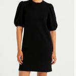 Etica Isabelle Puff Sleeve Mini Shirt Dress in Black Photo 7