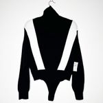 NEW RtA Isla Colorblock Bodysuit Women's Black White Size M Size M Photo 3