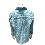 Coldwater Creek Womens Blue and White Gingham Button Up Shirt XL Photo 2