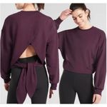 Athleta Yoga Tie Back Sweatshirt Agate Purple Size Medium Photo 1