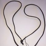 Brown & Gold Tone Suede Chain Heart French Coin Key Pendant Boho Necklace Photo 4