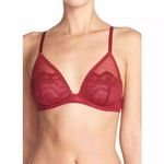 Free People Intimately  Embrace Lace Underwire Triangle Bra 32A Berry Wine NWT Photo 0
