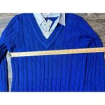 NWT Francesca's Audrey Parks Sweater Dress Shirt Combo Blue Cable Knit Medium Photo 4