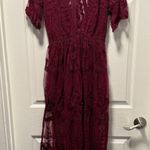 Honey Punch Small Maxi Lace Purple Dress Photo 0