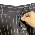 Equipment  Warsaw Wool-blend Trouser In‎ Black Pinstripe Size 4 Photo 7