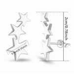 Sterling Silver NIB - Sterling 925 Silver Star Stud Earrings. Photo 5