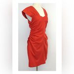 Robert Rodriguez  Cocktail‎ Dress Size 8  Orange Ruched Gathered Mini Cap Sleeve Photo 9