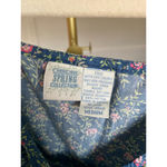 Cherokee Vintage  Cotton Cottagecore Dress Midi Ditsy Floral Blue Romantic Spring Photo 7