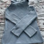 Mari Philippe Baby Blue 100% Cotton Cowl Neck Heavy Substantial Sweater, size S Photo 11