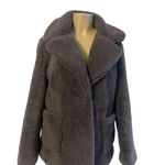Sebby Collection Women's Plush Gray Teddy Jacket Photo 1