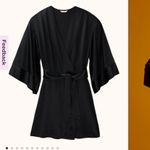 Thirdlove EUC  Black Satin Robe, One Size Photo 4