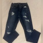 Blue Spice Women's Distressed Dark Blue Jeans Photo 0