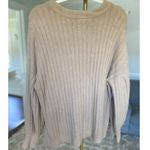 Aerie  Buttery Soft Knit Pullover Ribbed Oversized Cozy Sweater Taupe Neutral XS Photo 2