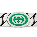 Gucci Sterling Silver Interlocking Curb Chain Ring Photo 0