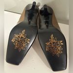 J. Renee Bronze High Heel. Square Jewel Square Toe Vintage Look Limited Sz 7. Gold Photo 6