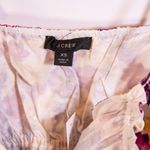 J.Crew NEW Ruffle Tie Shoulder Tank Top Summer Garden Floral Ivory Bright Pink Photo 1