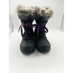 Khombu Slope Black Fur Lined Suede Leather Winter Lace Up Waterproof Boots Sz 7 Photo 3