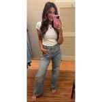 Free People We the Free Palmer Cuffed Baggy Jeans Wash La La Land Size US 27 NWT Photo 15