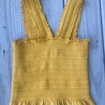 PacSun LA Hearts Mustard Yellow Smocked Crop Tank Top Photo 2