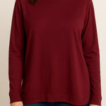 Orvis  Classic Collection Burgundy Long Sleeve Women’s Sweatshirt Sweater Large Photo 0