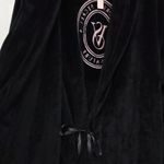Victoria's Secret  Womens Size M/L Signature Black Plush Pocket Robe Soft Short Photo 9