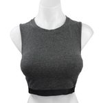 Lululemon Athletica Gray Sleeveless Crewneck Activewear Fitness Crop Tank Top 4 Photo 0